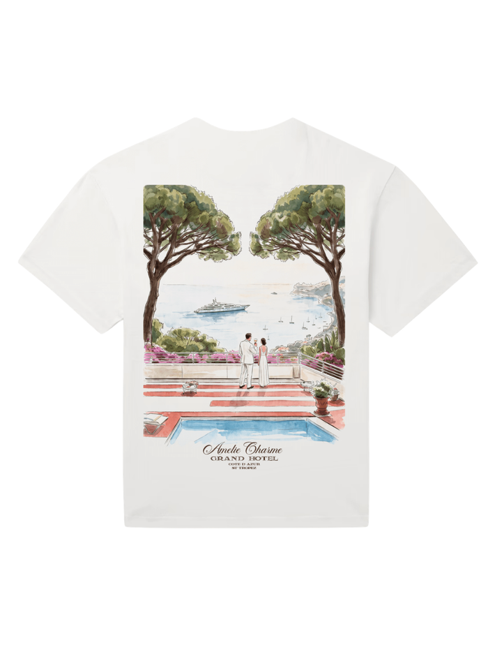 AMÉLIE CHARME Côte d'Azur Grand Hôtel T-Shirt White