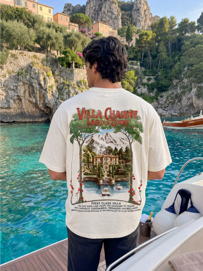 AMÉLIE CHARME Lago di Como T-Shirt Beige