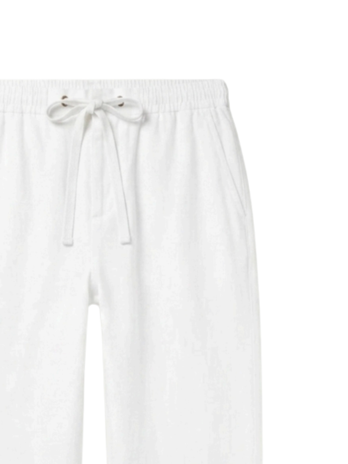 AMÉLIE CHARME Linen Trousers White