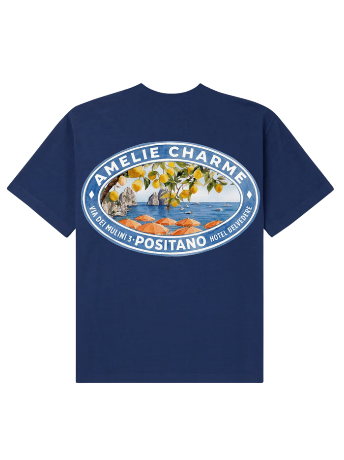 AMÉLIE CHARME Positano Hôtel Belvedere T-Shirt Navy