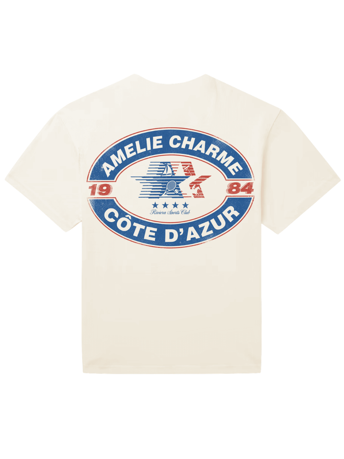 AMÉLIE CHARME Riviera Sports Club T-Shirt Beige