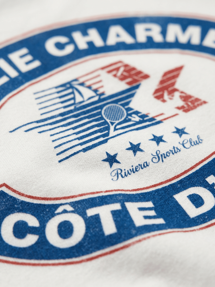 AMÉLIE CHARME Riviera Sports Club T-Shirt Beige