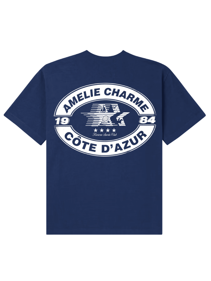 AMÉLIE CHARME Riviera Sports Club T-Shirt Navy