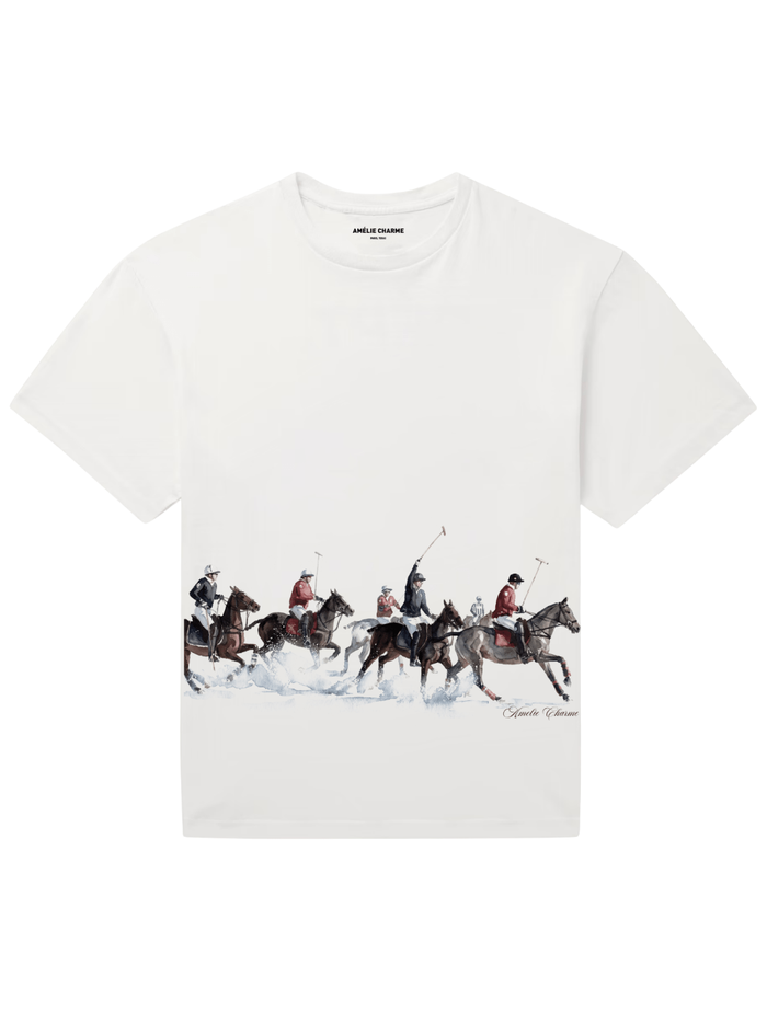 AMÉLIE CHARME Snow Polo T-Shirt White