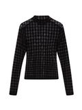 AMIRI WOMEN MA Quad Flocked Top Black - MAISONDEFASHION.COM