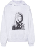 ANINE BING WOMEN Harvey Graphic-Print Hoodie Grey - MAISONDEFASHION.COM