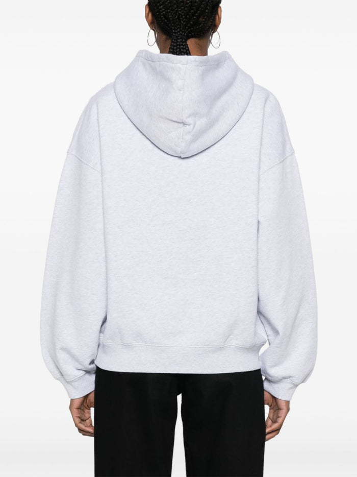 ANINE BING WOMEN Harvey Graphic-Print Hoodie Grey - MAISONDEFASHION.COM