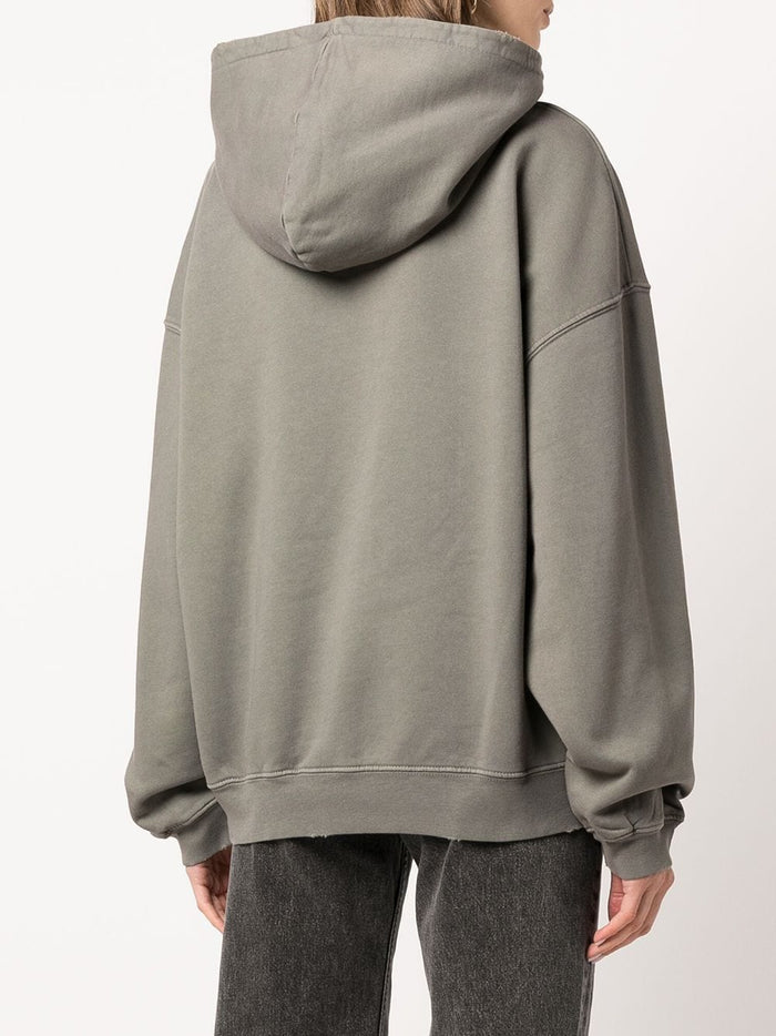 ANINE BING WOMEN Harvey Sweatshirt Hoodie Dusty Olive - MAISONDEFASHION.COM