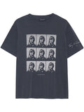 ANINE BING WOMEN Hudson Brigitte Bardot Graphic-print T-shirt Vintage Black - MAISONDEFASHION.COM