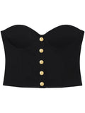 ANINE BING WOMEN Jennifer Corset Style Top Black - MAISONDEFASHION.COM
