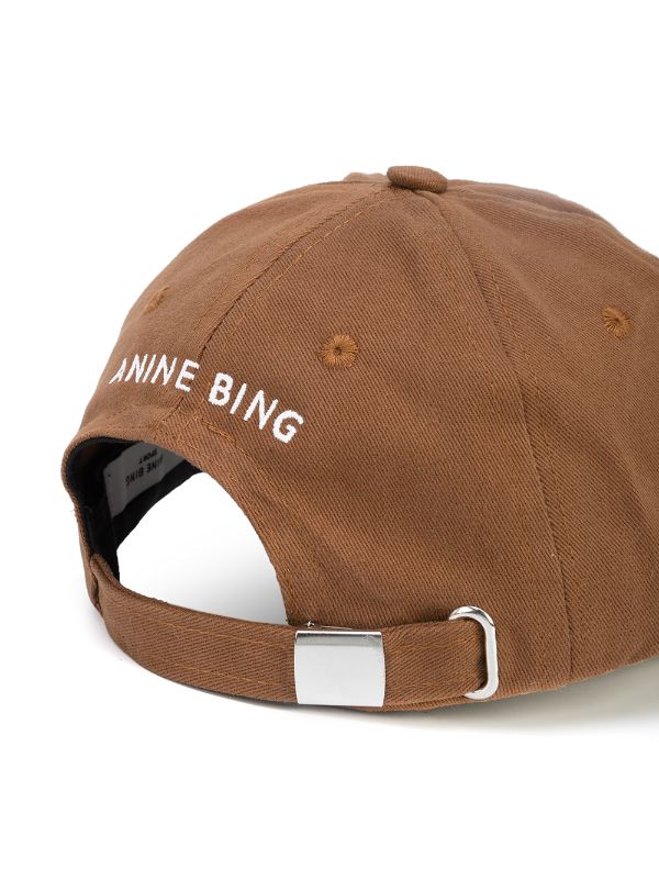 ANINE BING WOMEN Jeremy Baseball Cap Brown - MAISONDEFASHION.COM