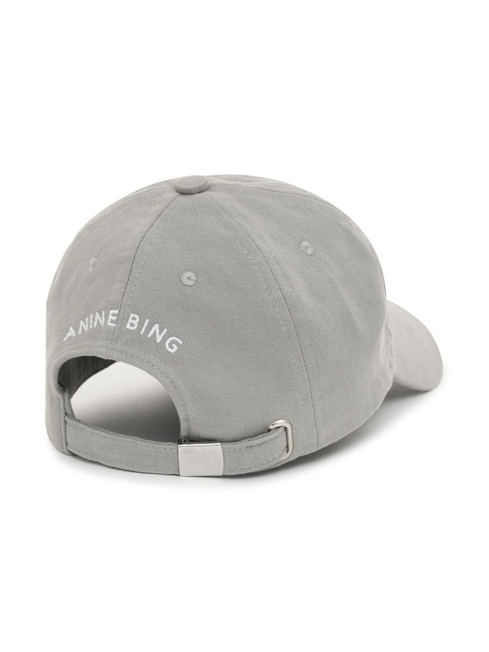 ANINE BING WOMEN Jeremy Baseball Cap Grey - MAISONDEFASHION.COM
