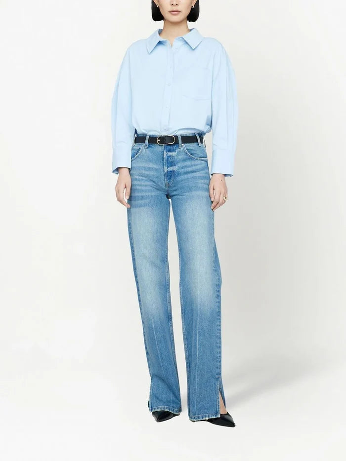 ANINE BING WOMEN Roy Jean Nordic Blue - MAISONDEFASHION.COM