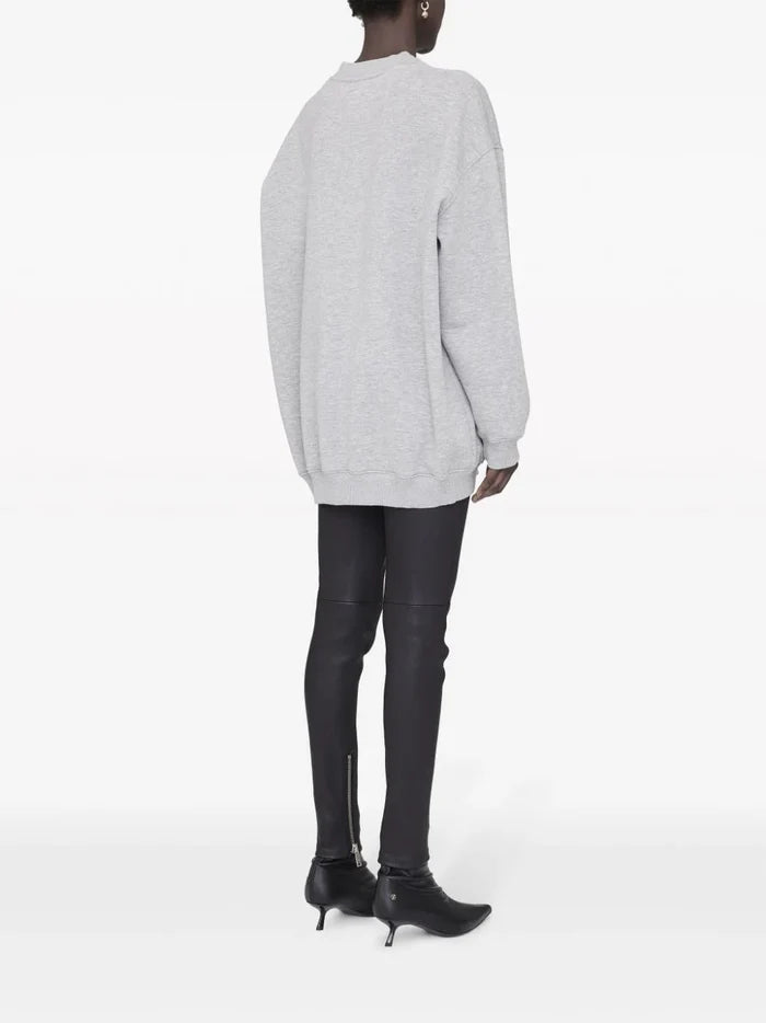 ANINE BING WOMEN Tyler Sweatshirt Heather Grey - MAISONDEFASHION.COM