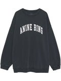 ANINE BING WOMEN Tyler Sweatshirt Washed Black - MAISONDEFASHION.COM