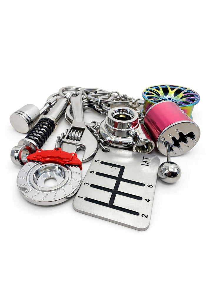ANTI SOCIAL SOCIAL CLUB Car Part Keychain 8 in 1 Multi - MAISONDEFASHION.COM