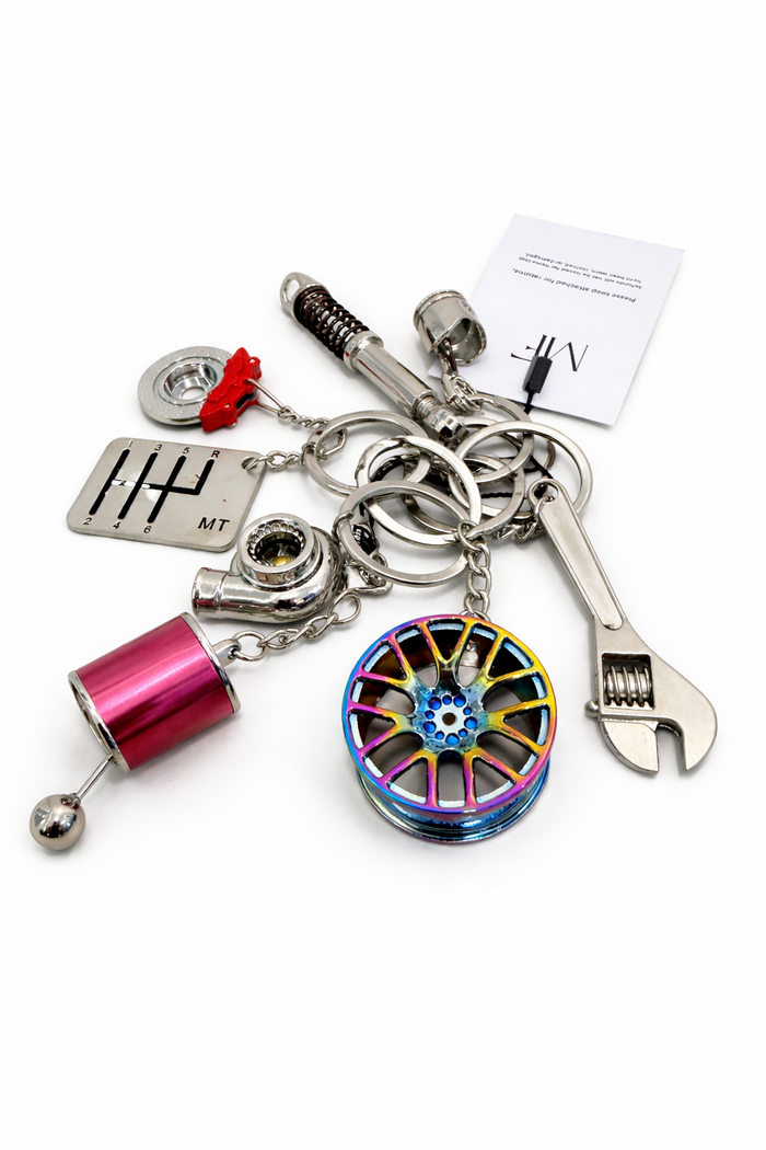 ANTI SOCIAL SOCIAL CLUB Car Part Keychain 8 in 1 Multi - MAISONDEFASHION.COM