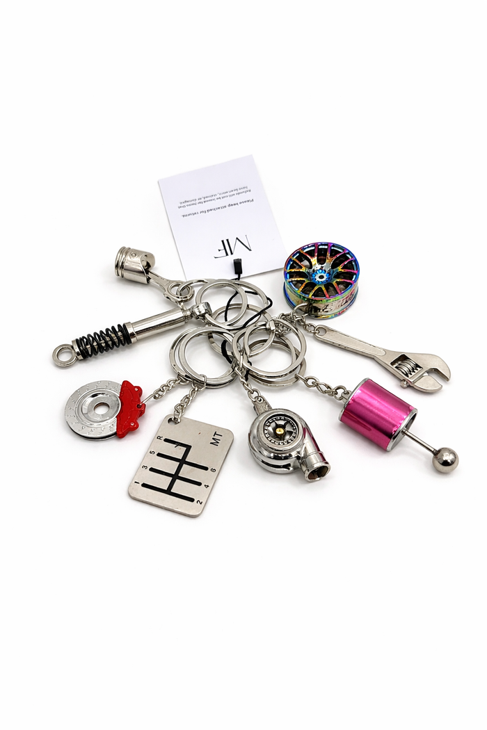 ANTI SOCIAL SOCIAL CLUB Car Part Keychain 8 in 1 Multi - MAISONDEFASHION.COM