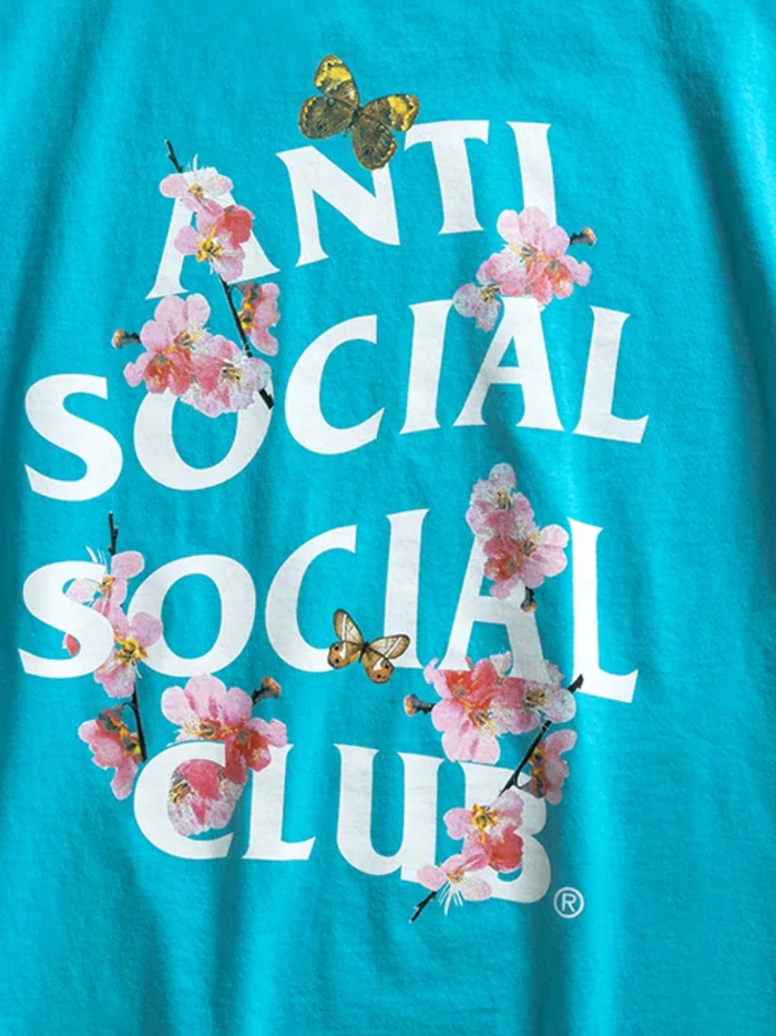 ANTI SOCIAL SOCIAL CLUB Kkotch T-Shirt Blue - MAISONDEFASHION.COM