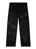 ANTI SOCIAL SOCIAL CLUB Laser Etched Jeans Black - MAISONDEFASHION.COM