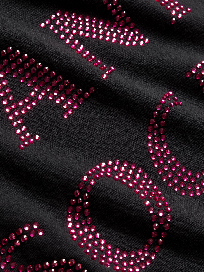 ANTI SOCIAL SOCIAL CLUB Rhinestone Mind Games Tee Black/Pink - MAISONDEFASHION.COM