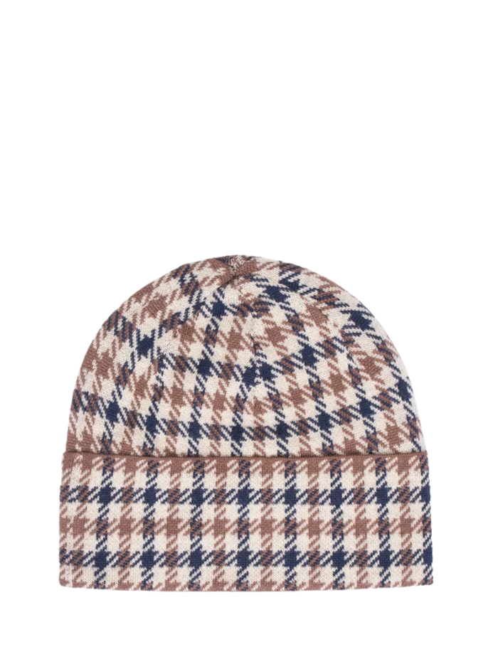 AQUASCUTUM Club Check Beanie Beige/Multicolour