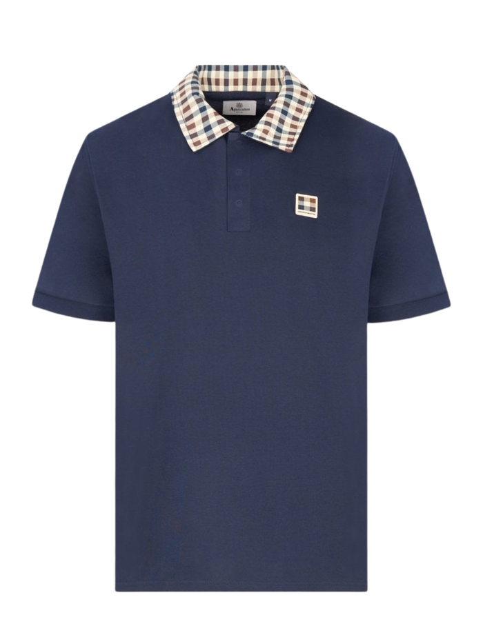 AQUASCUTUM Collar Tech Polo Navy
