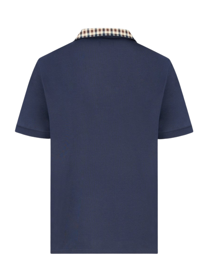 AQUASCUTUM Collar Tech Polo Navy