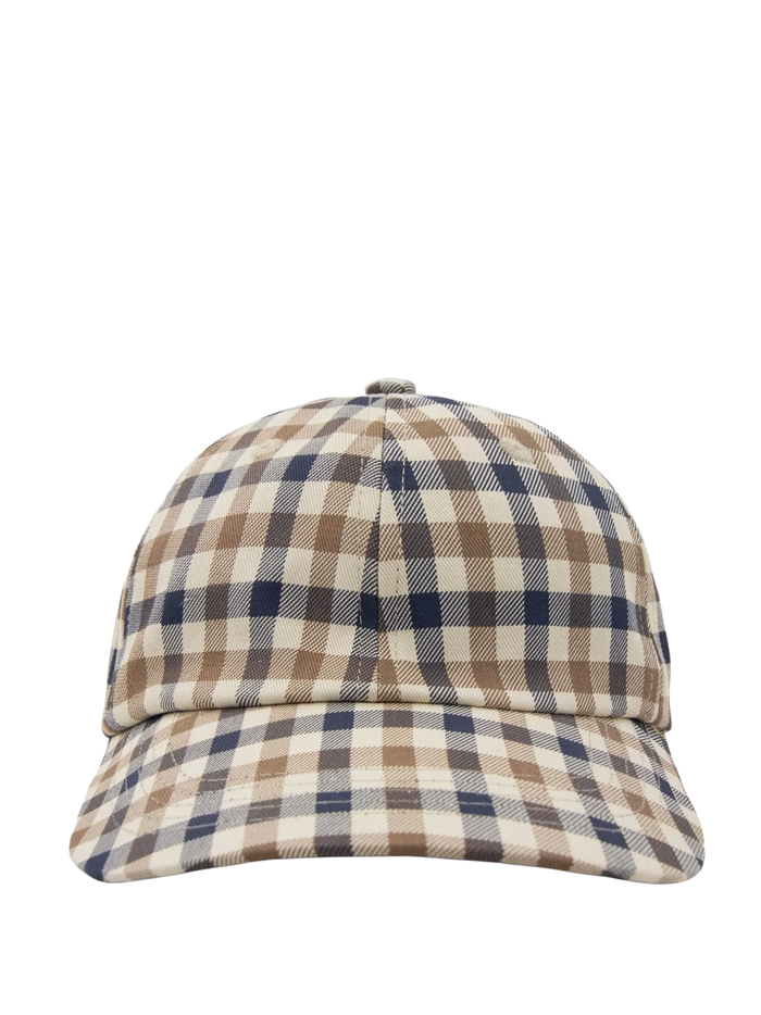 AQUASCUTUM Merino Baseball Cap Club Check