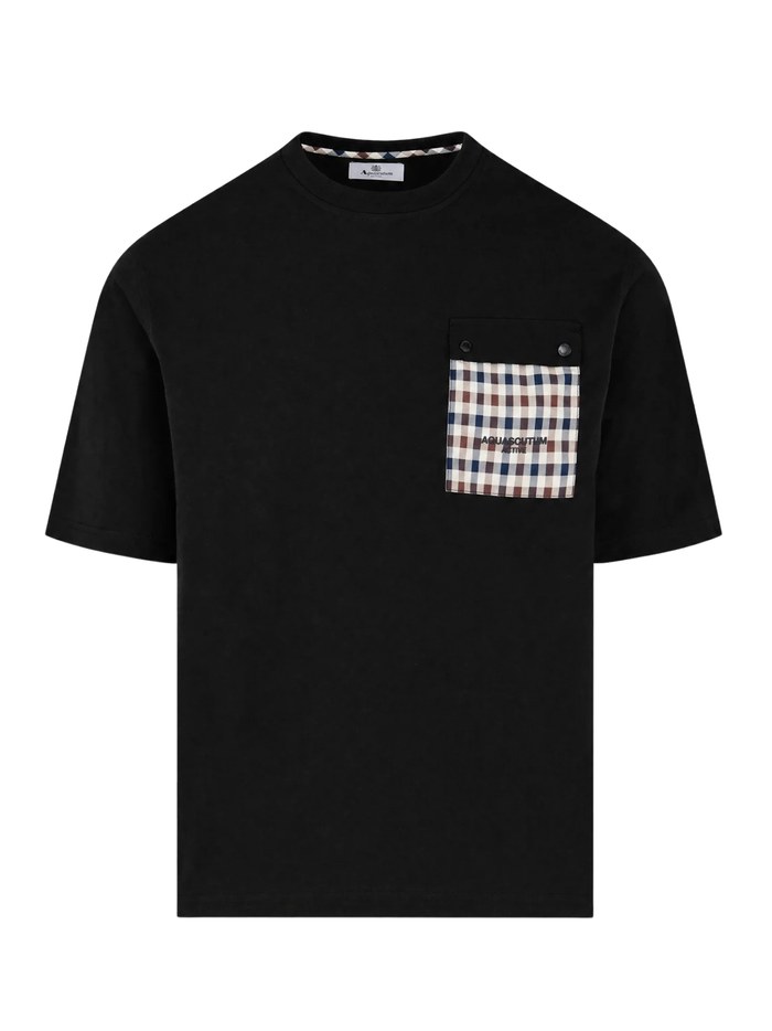 AQUASCUTUM Pocket T-Shirt Black