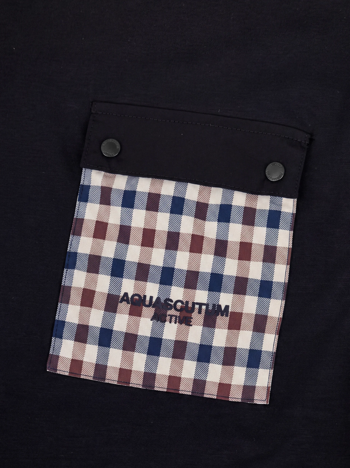 AQUASCUTUM Pocket T-Shirt Black