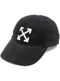 OFF-WHITE Arrow Baseball Cap Black/White - MAISONDEFASHION.COM