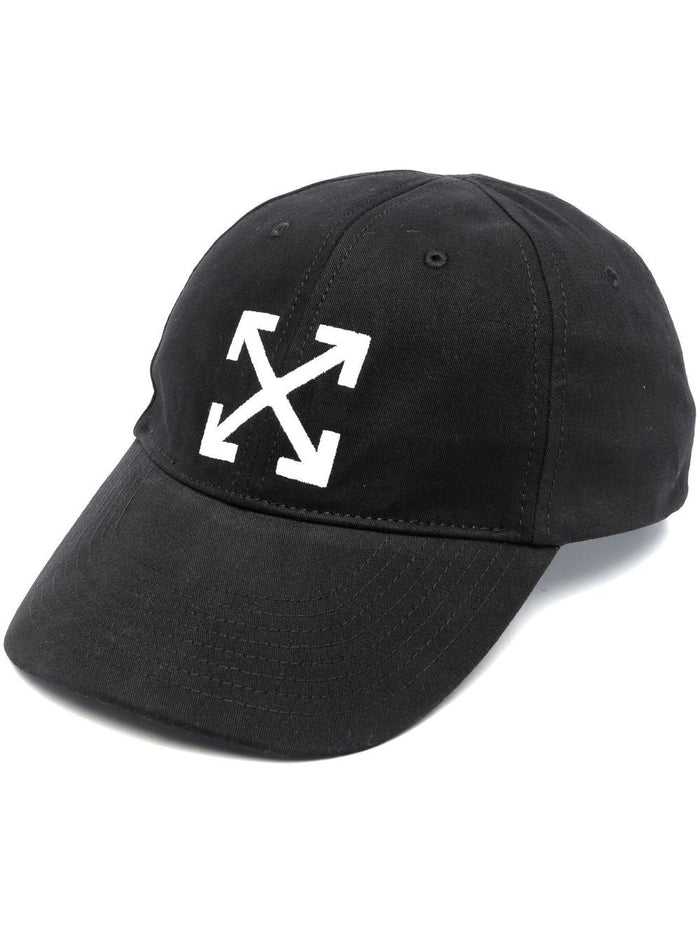 OFF-WHITE Arrow Baseball Cap Black/White - MAISONDEFASHION.COM