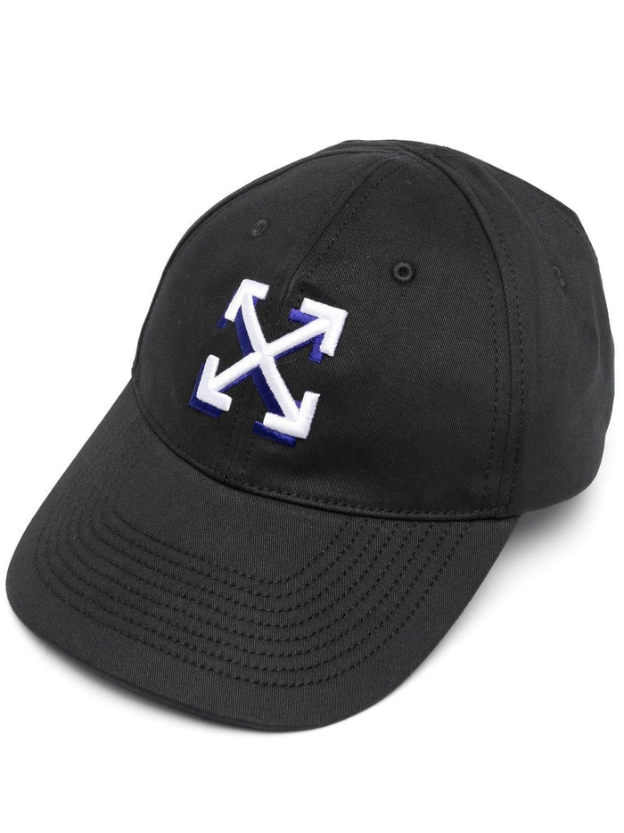 OFF-WHITE Arrow Baseball Cap Black/White/Blue - MAISONDEFASHION.COM