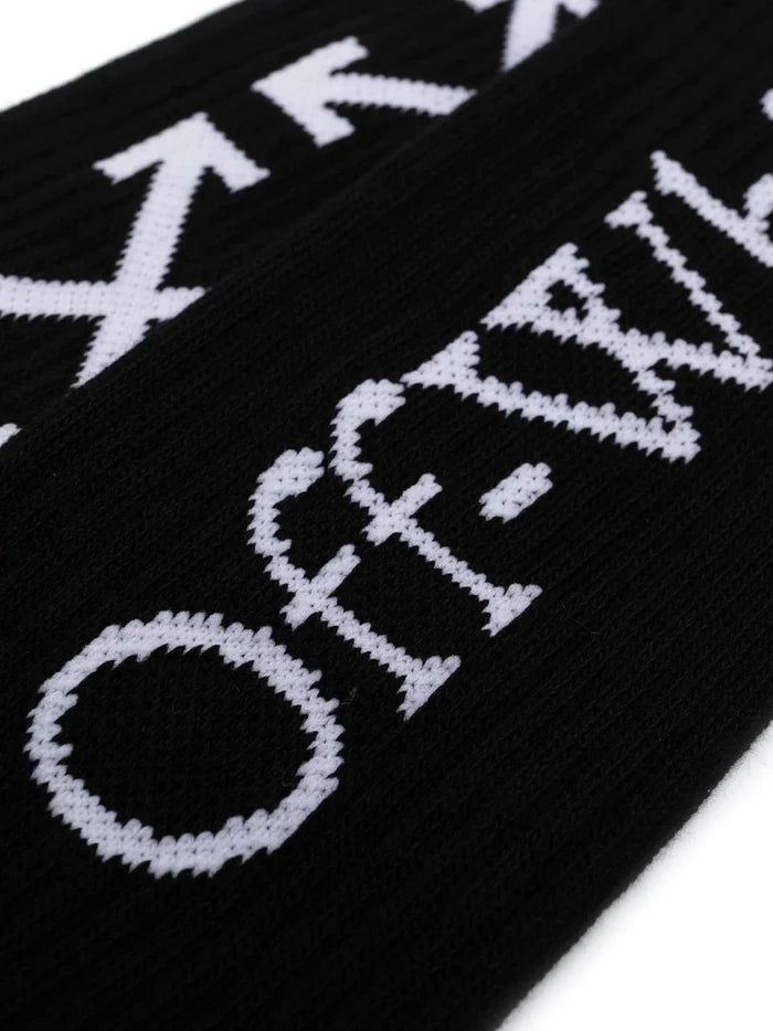 OFF-WHITE Arrow Bookish Socks Black/White - MAISONDEFASHION.COM