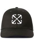 OFF-WHITE MEN Arrow Drill Baseball Cap Black/White - MAISONDEFASHION.COM