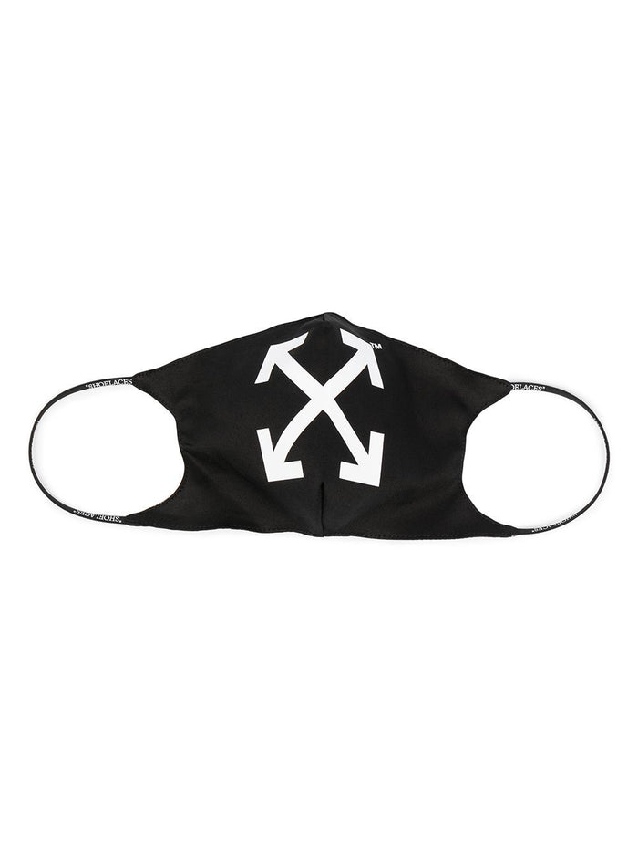 OFF-WHITE WOMEN Arrow Logo Face Mask Black - MAISONDEFASHION.COM
