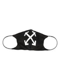 OFF-WHITE WOMEN Arrow Logo Face Mask Black - MAISONDEFASHION.COM