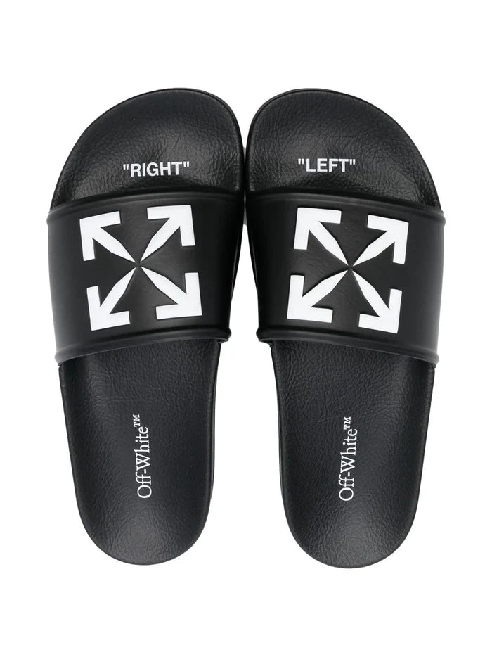 OFF-WHITE Arrow Slider Black/White - MAISONDEFASHION.COM