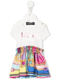 VERSACE BABY Barocco-skirt T-shirt Dress White/Multi - MAISONDEFASHION.COM
