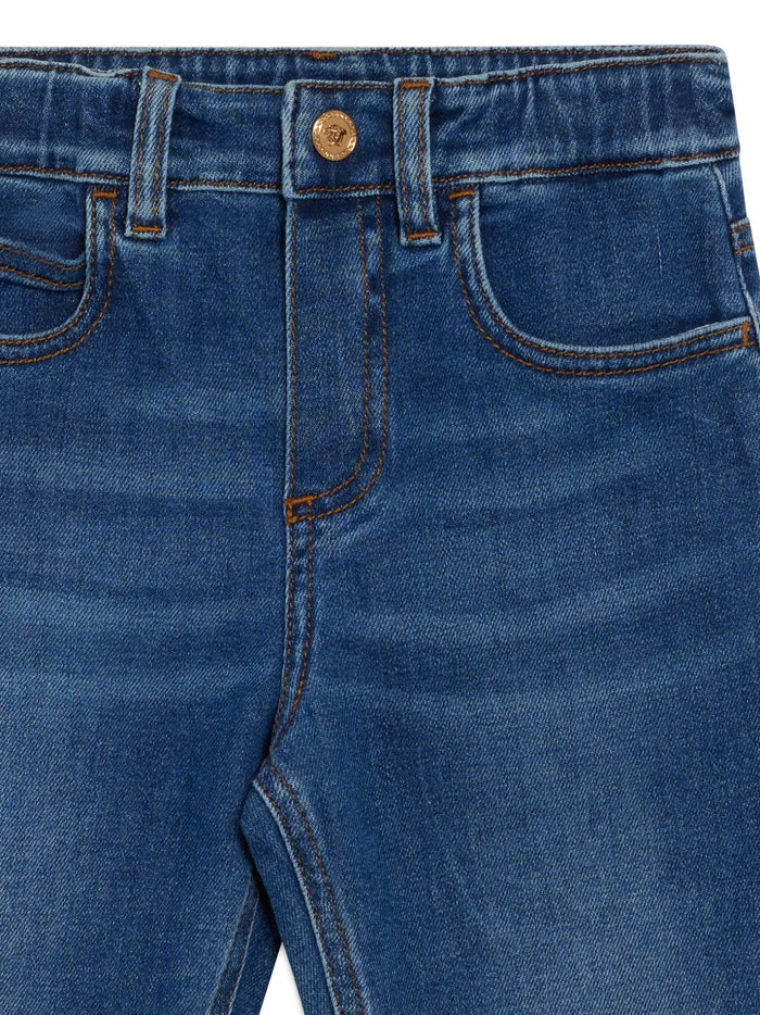 VERSACE BABY Boys Stretch Jeans Medium Blue - MAISONDEFASHION.COM