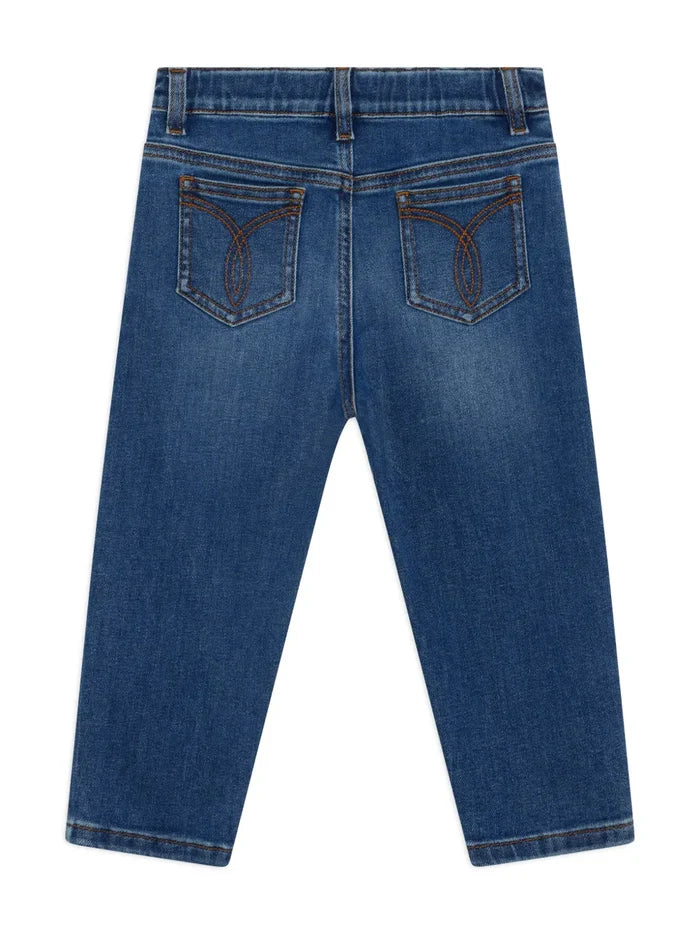 VERSACE BABY Boys Stretch Jeans Medium Blue - MAISONDEFASHION.COM