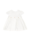 VERSACE BABY Girls Logo-jacquard Pleated Dress Set White - MAISONDEFASHION.COM