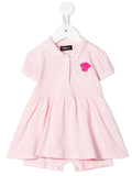 VERSACE BABY Logo Polo Dress Pink - MAISONDEFASHION.COM