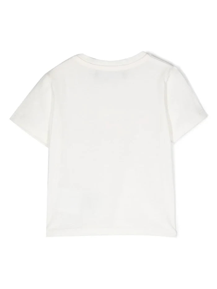 VERSACE BABY Logo-print T-shirt White/Light Pink - MAISONDEFASHION.COM