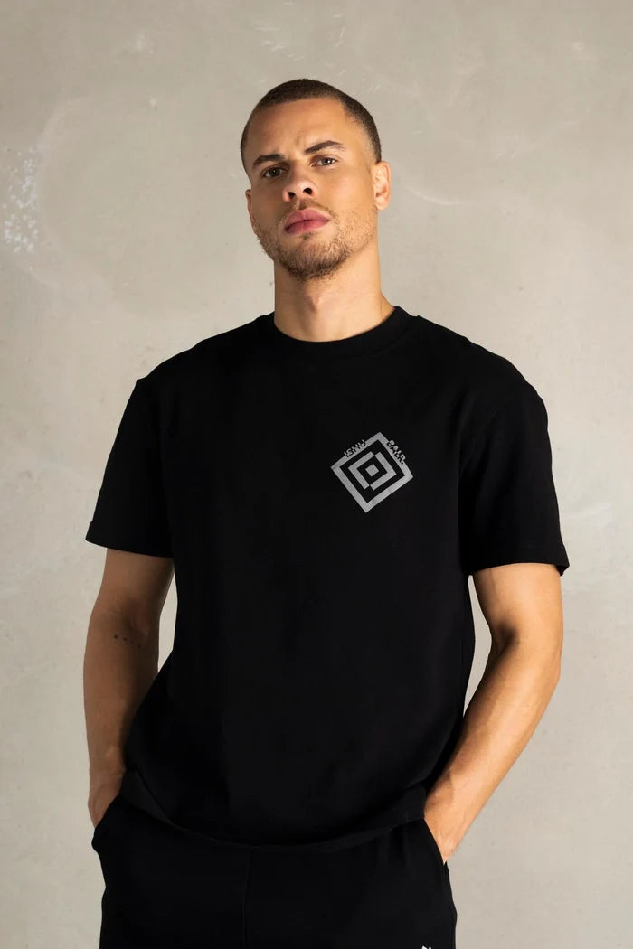 BALR X ISHU Joey Box T-shirt black - MAISONDEFASHION.COM