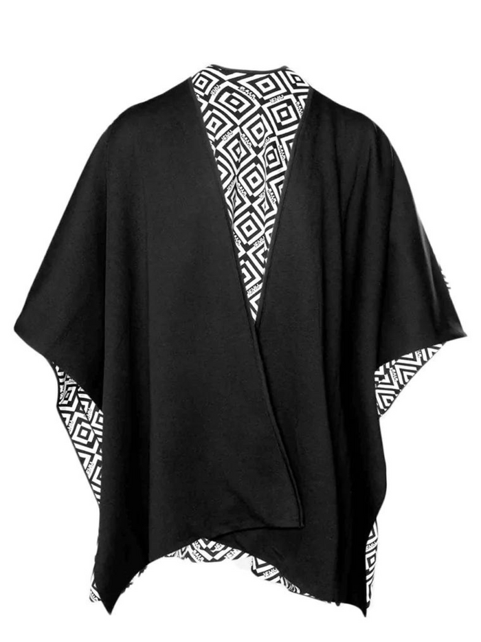 BALR X ISHU Reversible Poncho black - MAISONDEFASHION.COM