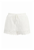 BARDOT WOMEN Aleria Cotton Shorts With Trim Orchid White - MAISONDEFASHION.COM