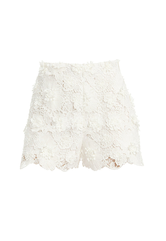BARDOT WOMEN Amyra High Waisted Shorts Ivory - MAISONDEFASHION.COM