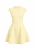 BARDOT WOMEN Beckett High Neck Mini Dress Canary Yellow - MAISONDEFASHION.COM
